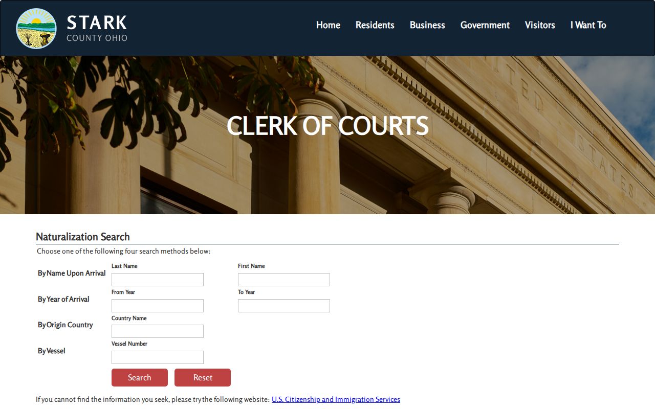 Alliance city directory Stark naturalization name search