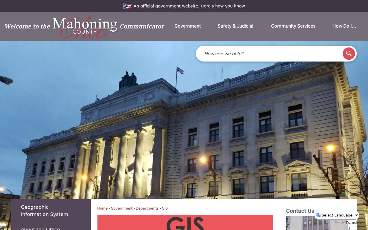 Alliance neighbors Mahoning County GIS tax map