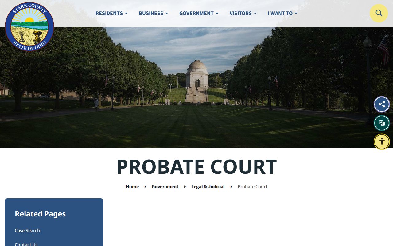 Alliance resident lookup Stark Probate case search