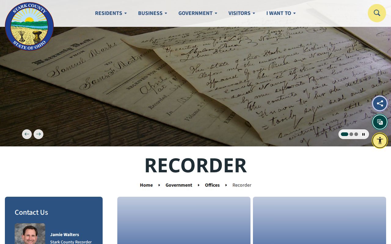 Alliance street directory Stark Recorder records entry